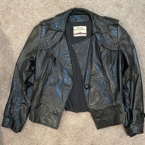 Vintage Canadian leather jacket fits small